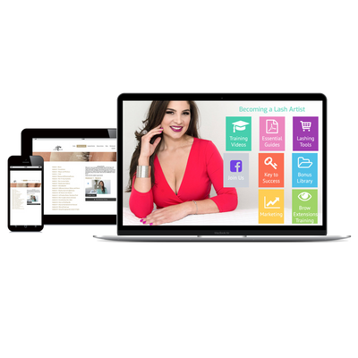 Online Training + Certification | Lash Classic & Volume, Eyebrow Extensions, + Russian Volume Lash Training