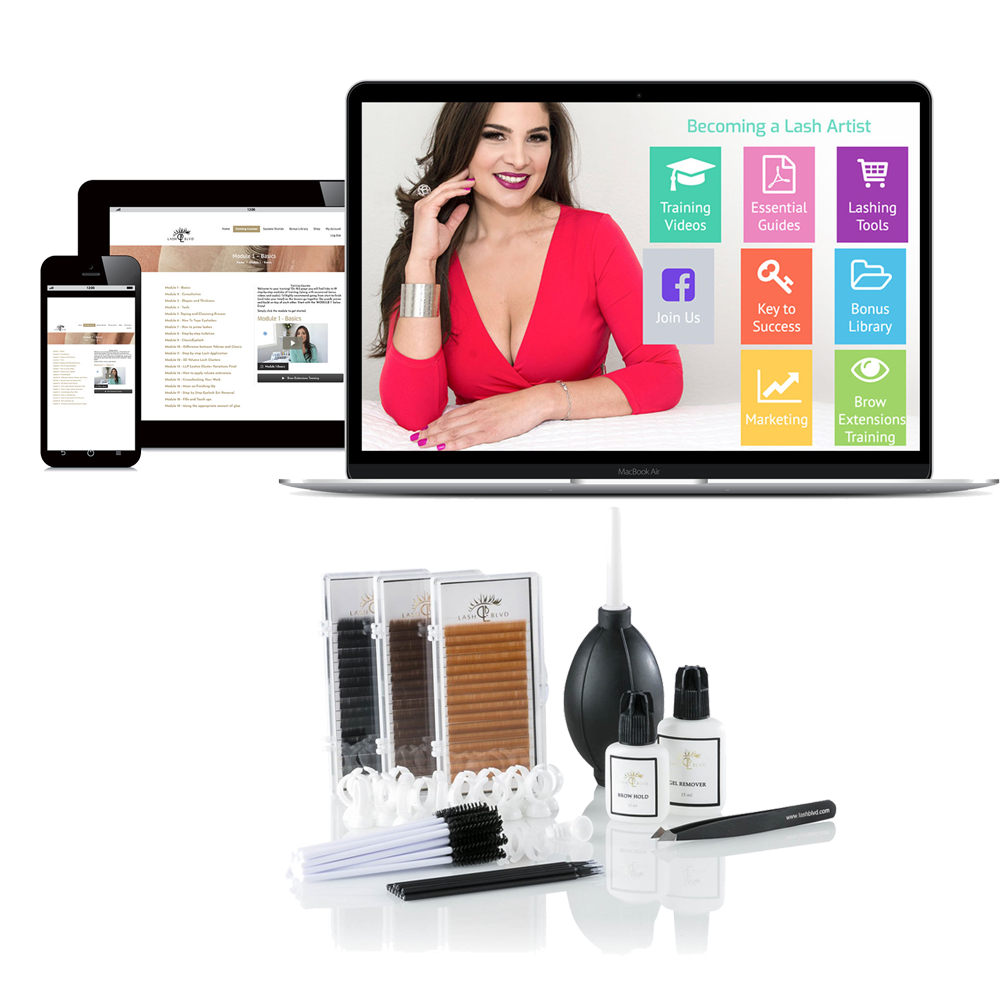 Online Eyebrow Extensions Training + Kit (optional)